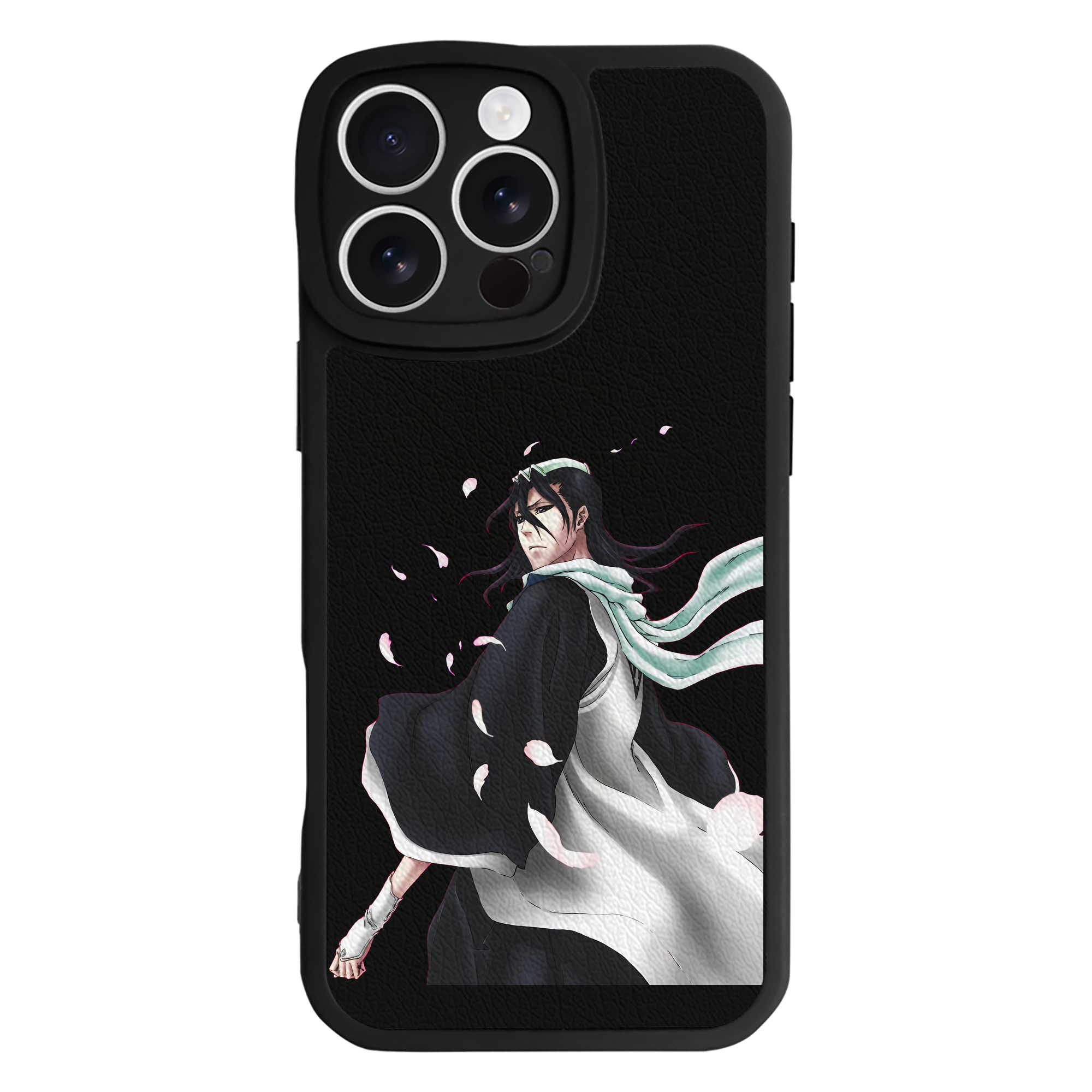 （画像用） ブリーチ くちき びゃくや BLEACH Kuchiki Byakuya 【iPhone 16シリーズ対応】シリコンスマホケース（レザー調） 材質：シリコン